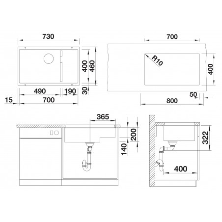 Kuchyňský dřez Blanco Subline 700-U Level Kávová