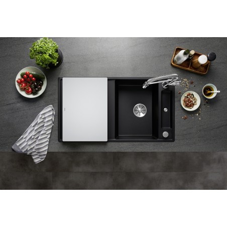 Kuchyňský dřez Blanco Axia III 5 S Bílá soft, se skleněnou krájecí deskou