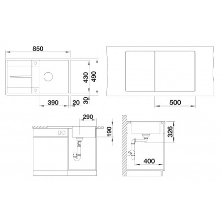 Kuchyňský dřez Blanco Metra 5 S-F Bílá soft