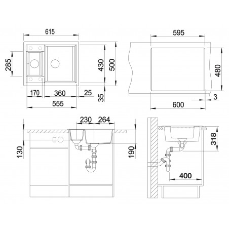 Kuchyňský dřez Blanco Metra 6 Bílá soft, bez excentru
