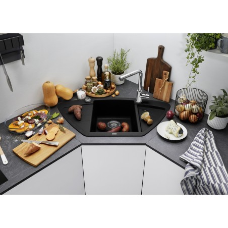 Kuchyňský dřez Blanco Zia 9 E Šedá vulkán, s excentrem