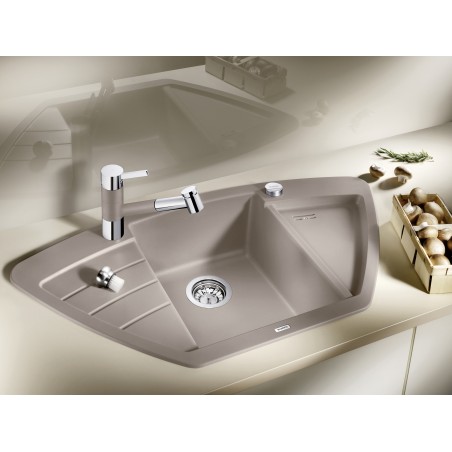 Kuchyňský dřez Blanco Zia 9 E Šedá vulkán, s excentrem