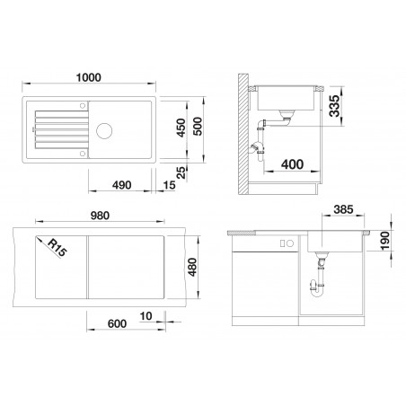Kuchyňský dřez Blanco Zia XL 6 S Bílá soft, s excentrem