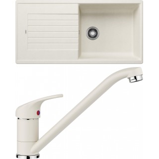 Set Blanco 12-A 25 (dřez Zia XL 6 S Bílá soft + baterie Daras Bílá soft)