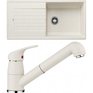 Set Blanco 12-B 25 (dřez Zia XL 6 S Bílá soft + baterie Daras-S Bílá soft)