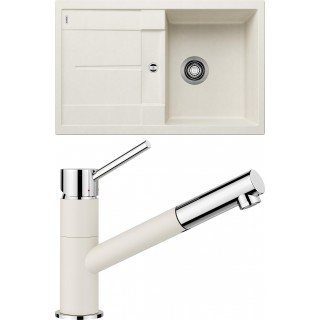 Set Blanco 09-D 25 (dřez Metra 45 S Bílá soft + baterie Kano-S Bílá soft)