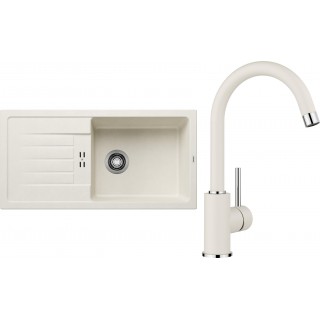 Set Blanco 11-D 25 (dřez Favum XL 6 S Bílá soft + baterie Mida Bílá soft)