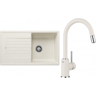 Set Blanco 10-D 25 (dřez Zia 5 S Bílá soft + baterie Mida-S Bílá soft)