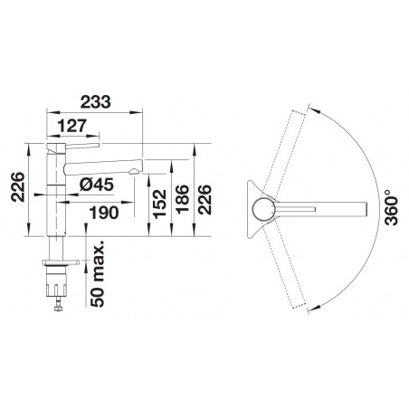 Kuchyňská baterie Blanco Alta II Satin Platinum