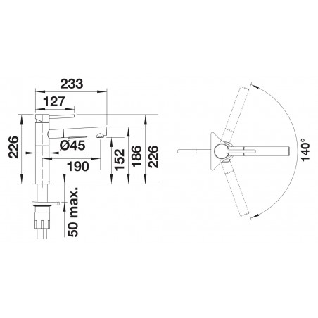 Kuchyňská baterie Blanco Alta-S-F II Chrom