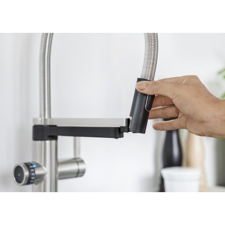 Kuchyňská baterie Blanco Evol-S Pro PVD Steel, vč. filtrační sady