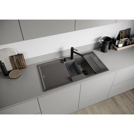 Kuchyňský dřez Blanco Adira 6 S Kávová, s mřížkou a miskou