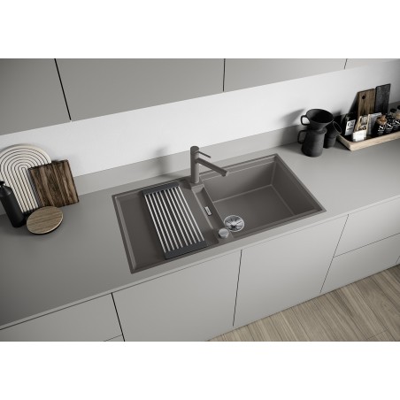 Kuchyňský dřez Blanco Adira XL 6 S-F Tartufo, s mřížkou