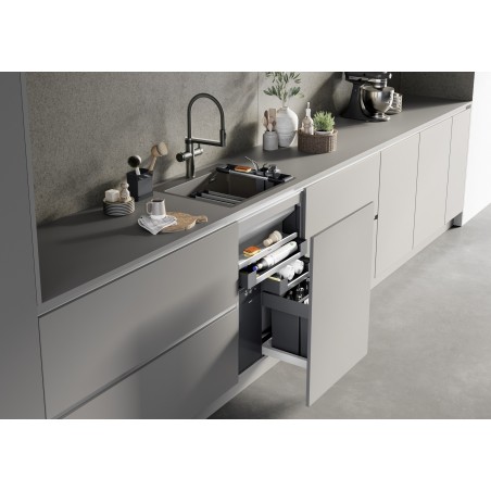 Kuchyňský dřez Blanco Etagon 6-F Černá, s pojezdy