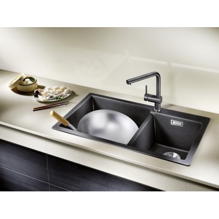 Kuchyňský dřez Blanco Pleon 9 Černá, levý