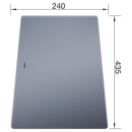 Deska Blanco 227699, sklo, pro keramické dřezy pod desku Deska Blanco 227699, sklo, pro keramické dřezy pod desku