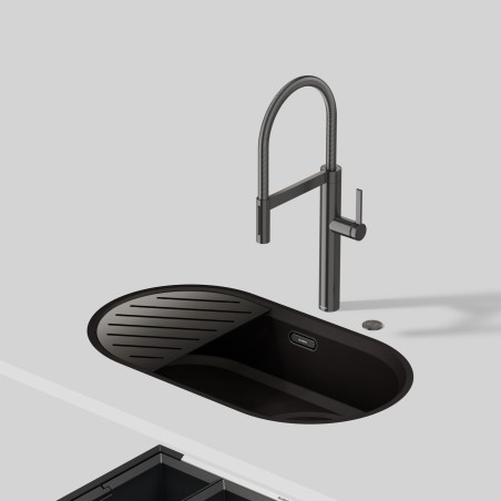 Ovládací knoflík excentru Blanco PushControl III Satin Dark Steel