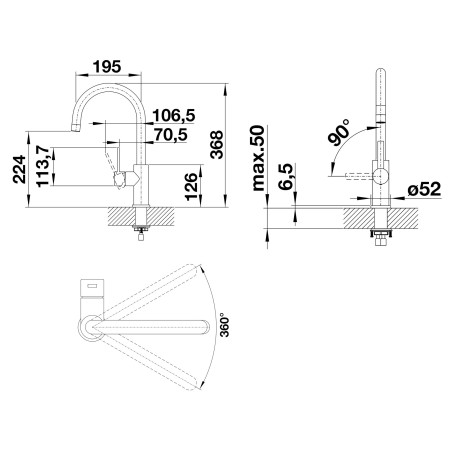 Kuchyňská baterie Blanco Candor ECO Nerez kartáčovaný