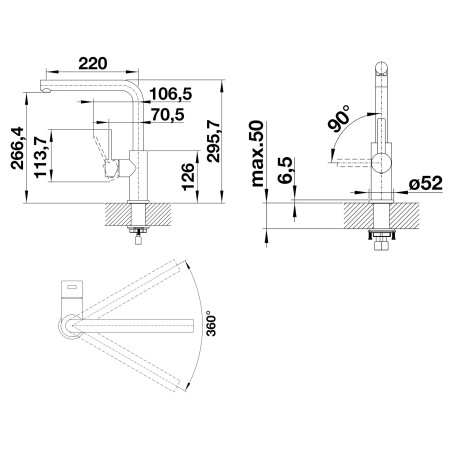 Kuchyňská baterie Blanco Lanora ECO Nerez kartáčovaný