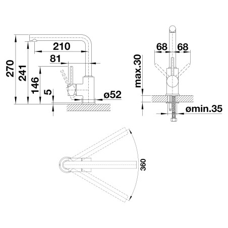Kuchyňská baterie Blanco Mila ECO Černá matná