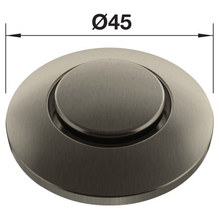 Pneumatické tlačítko k drtičům Blanco FWD 527922, Satin Platinum